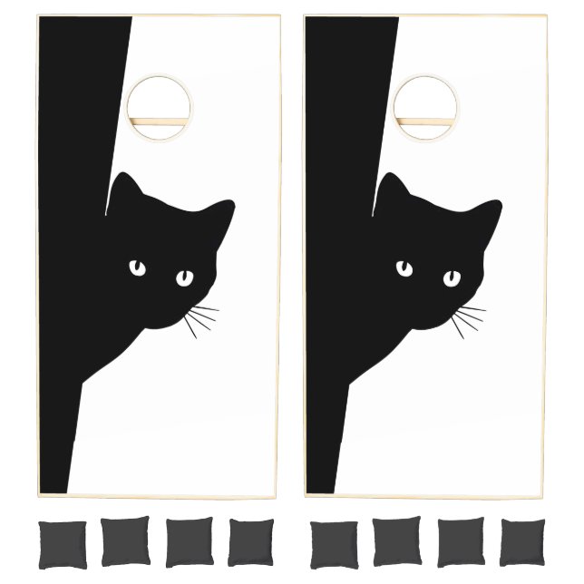 Sly Black Cat Cornhole Set (Set)