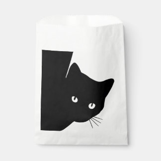 Sly Black Cat Favor Bag