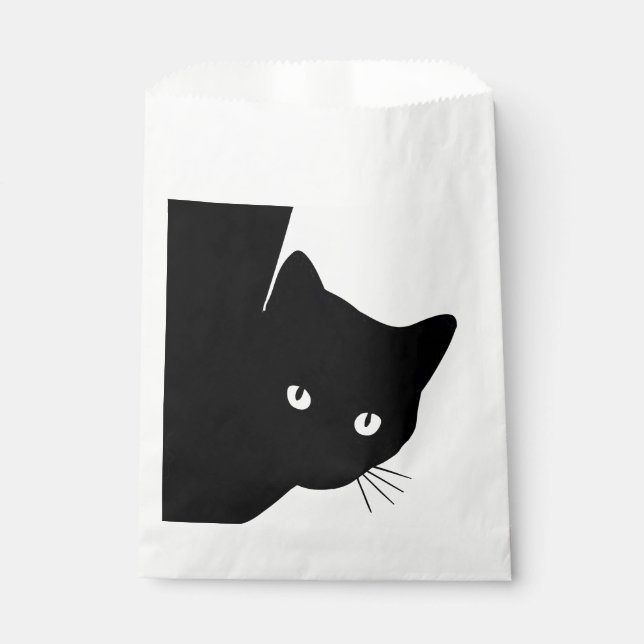 Sly Black Cat Favor Bag (Front)