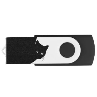 Sly Black Cat Flash Drive
