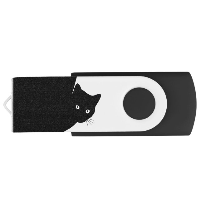 Sly Black Cat Flash Drive (Back)