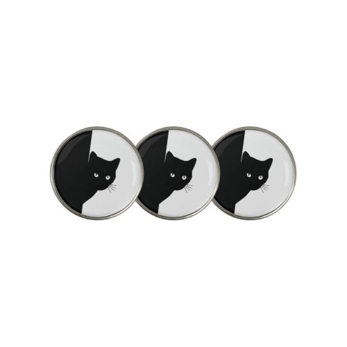 Sly Black Cat Golf Ball Marker