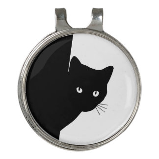 Sly Black Cat Golf Hat Clip