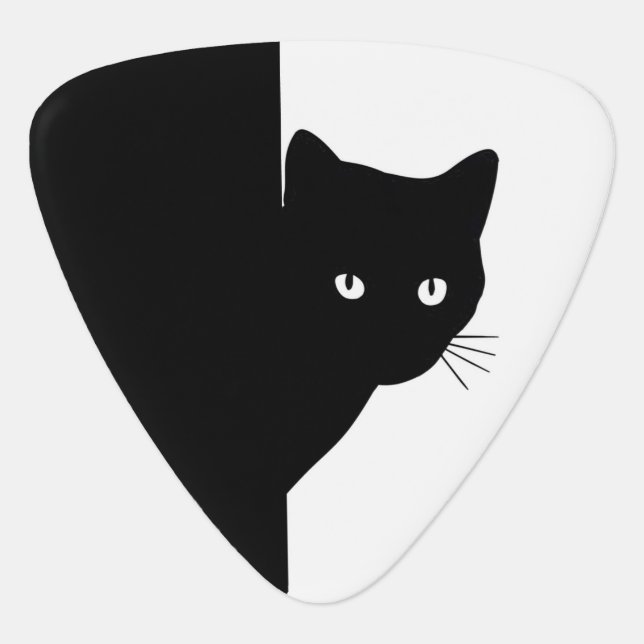 Sly Black Cat Guitar Pick (Front)