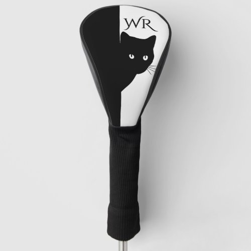 Sly Black Cat Initial Golf Head Cover