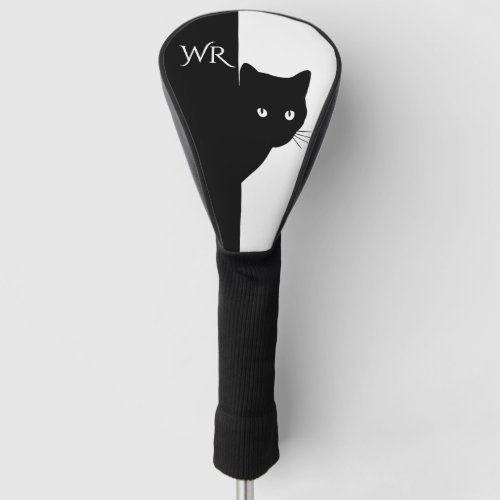 Sly Black Cat Initial Golf Head Cover