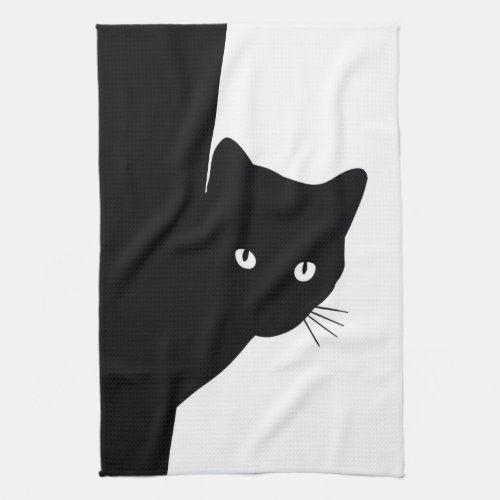 Sly Black Cat Kitchen Towel