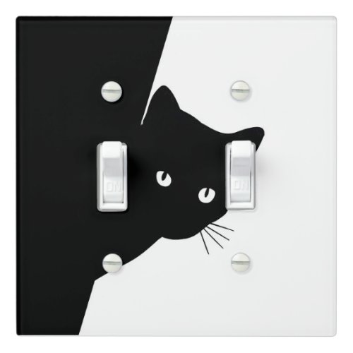 Sly Black Cat Light Switch Cover