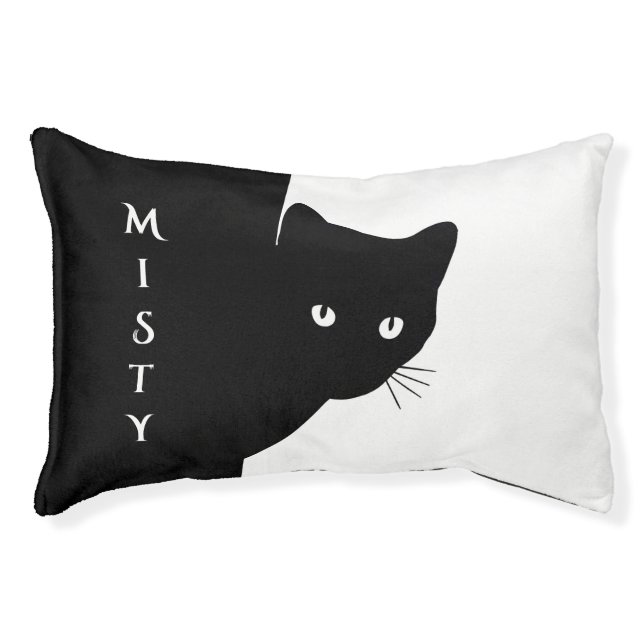 Sly Black Cat Pet Bed (Front)