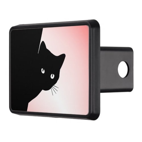 Sly Black Cat Pink Hitch Cover