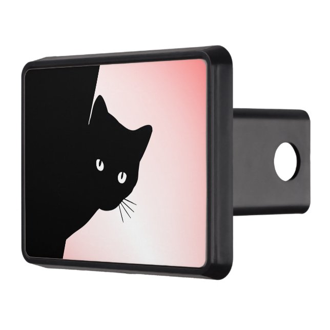 Sly Black Cat Pink Hitch Cover (Left)