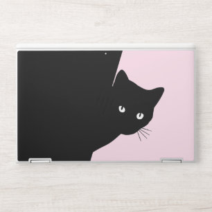 Sly Black Cat Pink HP Laptop Skin