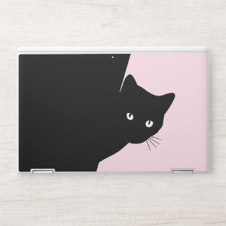 Sly Black Cat Pink HP Laptop Skin