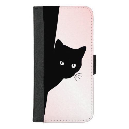 Sly Black Cat Pink iPhone 87 Plus Wallet Case