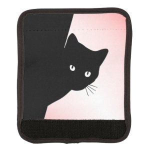 Sly Black Cat Pink Luggage Handle Wrap