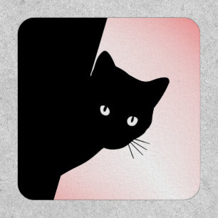 Sly Black Cat Pink Patch