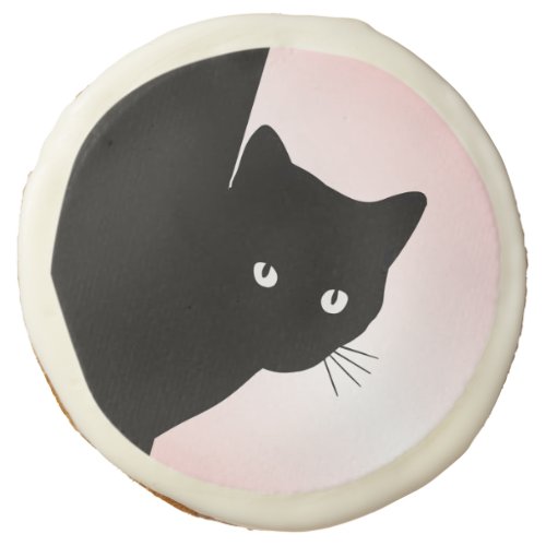 Sly Black Cat Pink Sugar Cookie