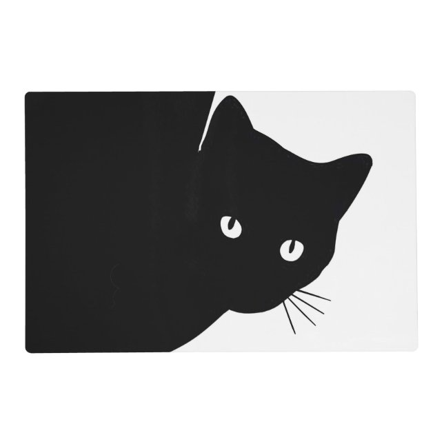 Sly Black Cat Placemat (Front)