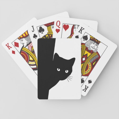 Sly Black Cat Poker Cards