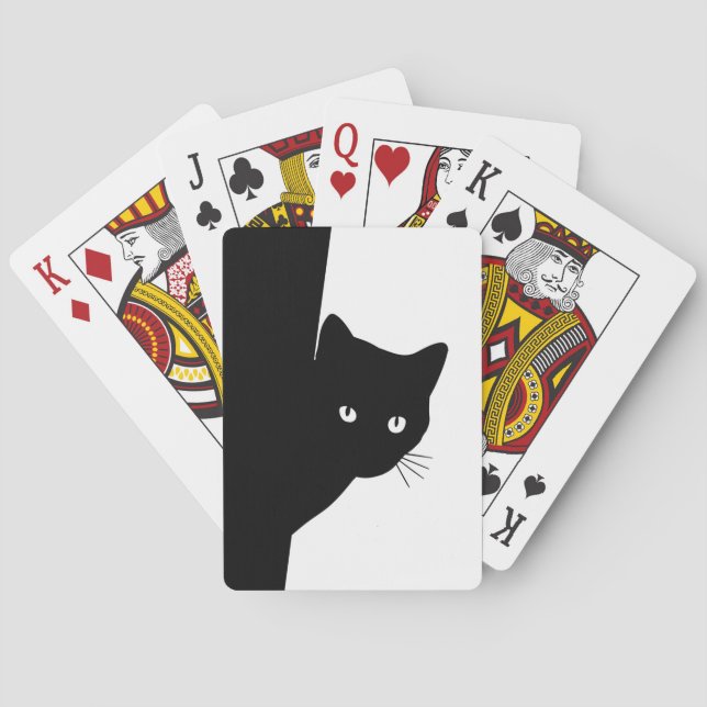 Sly Black Cat Poker Cards (Back)