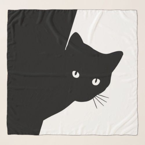 Sly Black Cat Scarf