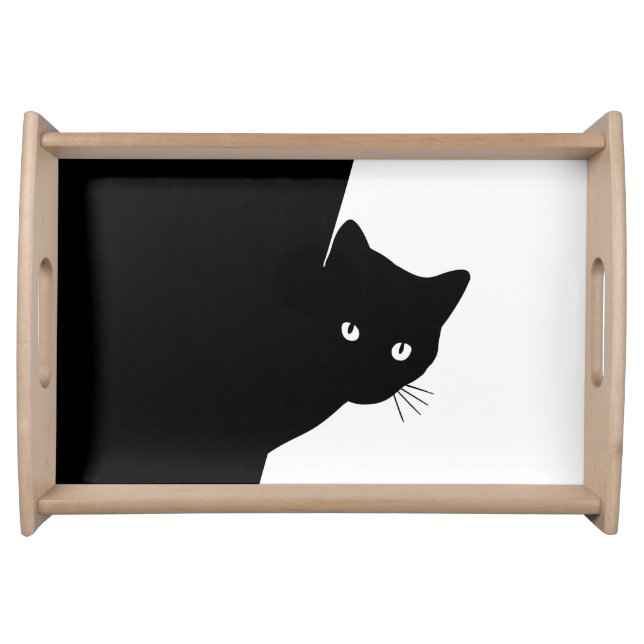 Sly Black Cat Serving Tray (Front)