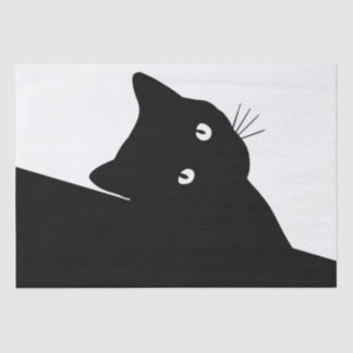 Sly Black Cat Tissue Paper