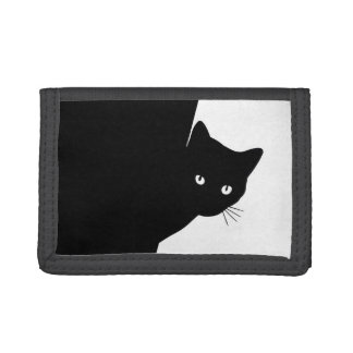Sly Black Cat Trifold Wallet