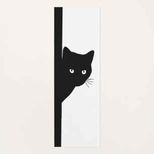Sly Black Cat Yoga Mat