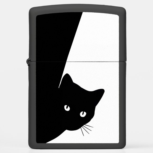 Sly Black Cat Zippo Lighter (Front)
