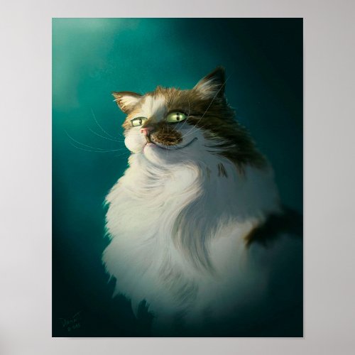 Sly Cat Gift Cute Cat For Halloween Poster