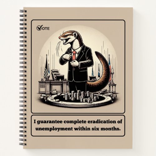 Sly Deals The Crafty Weasel Politician  Notebook