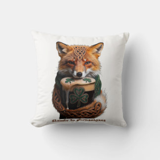 Sly Emerald Fox Toast T-Shirt Throw Pillow