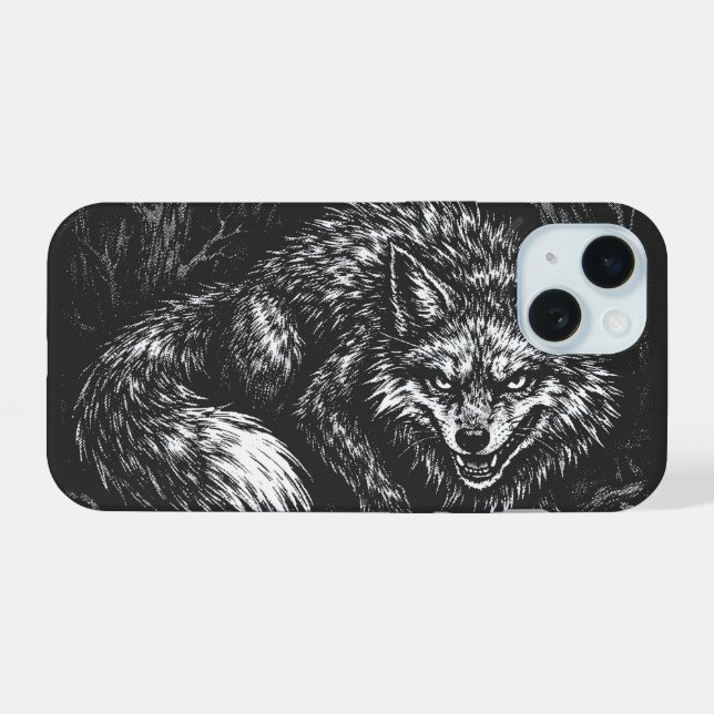 Sly Forest Fox — by BurnsInHell Iphone Case (Back Horizontal)