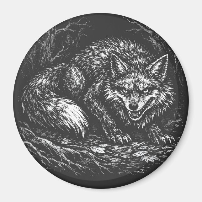 Sly Forest Fox — by BurnsInHell Magnet (Front)
