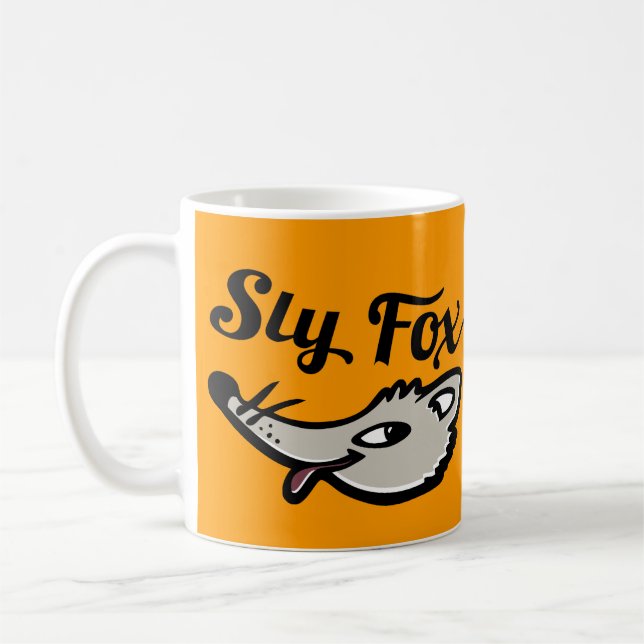 Sly fox graphic mug orange (Left)