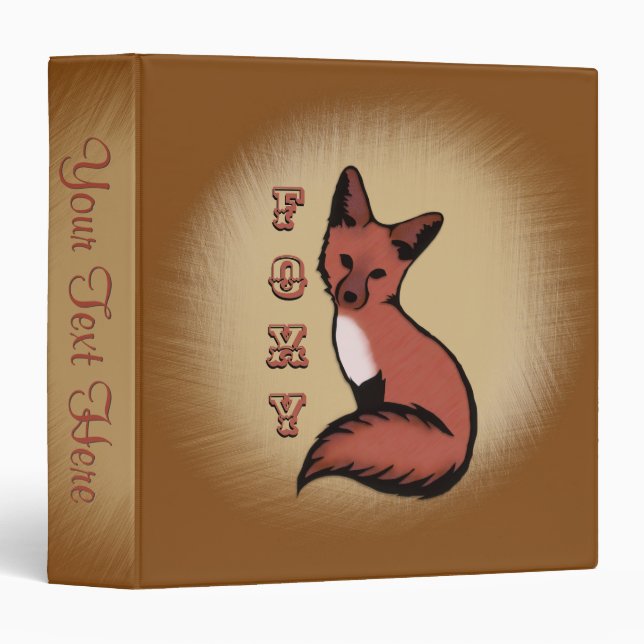Sly Foxy Fox Personalized Binder (Front/Spine)