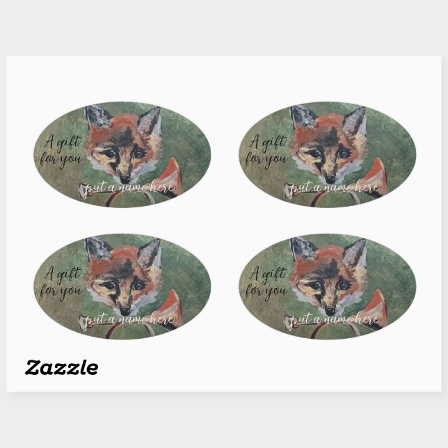 sly Mr. Fox Oval Sticker (Sheet)