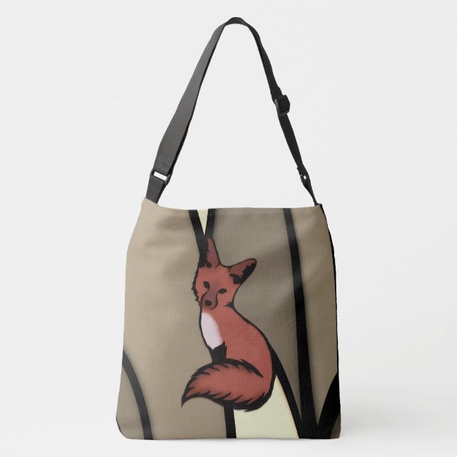 Sly Red Fox Crossbody Bag (Back)