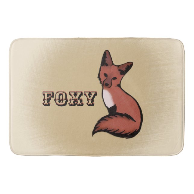 Sly Red Foxy Fox Bathroom Mat (Front)