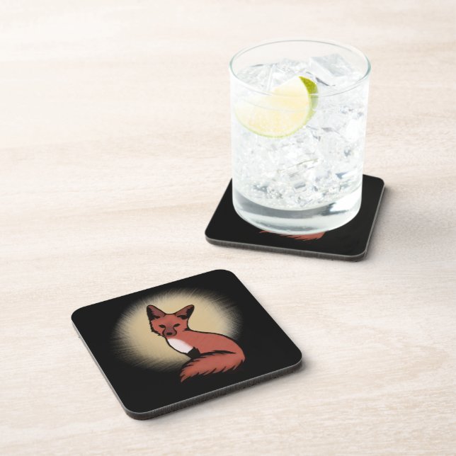 Sly Red Foxy Fox Coaster (Right Side)