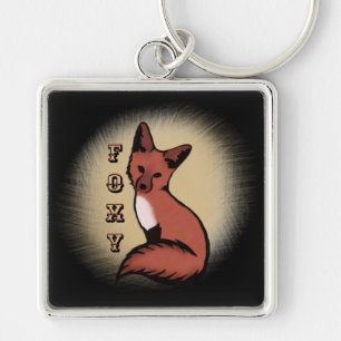 Sly Red Foxy Fox Keychain