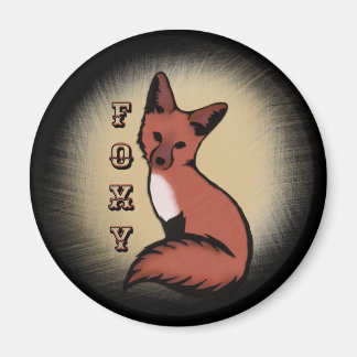 Sly Red Foxy Fox Magnet