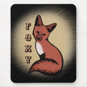 Sly Red Foxy Fox Mouse Pad