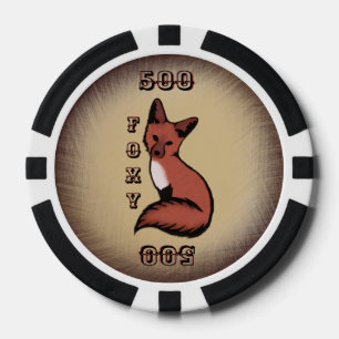 Sly Red Foxy Fox Poker Chips