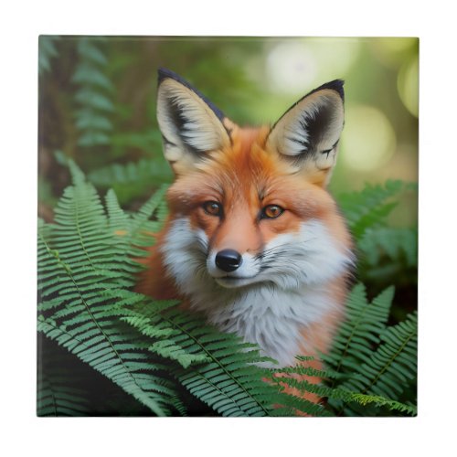 Sly The Orange Fox Ceramic Tile