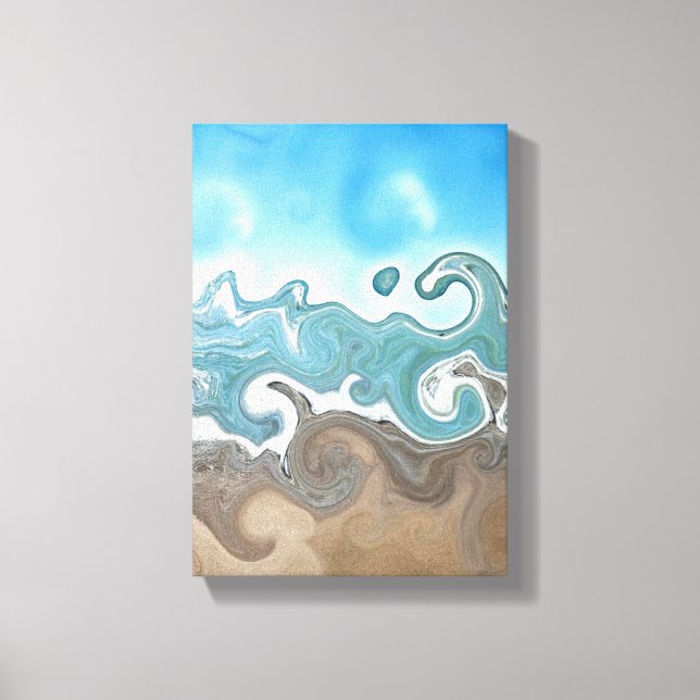 Sly Waves and Sand Canvas Print (Front)