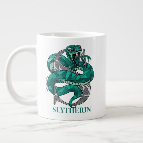 SLYTHERINâ Crosshatched Emblem Giant Coffee Mug