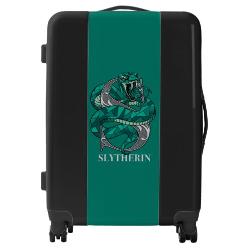 SLYTHERINâ Crosshatched Emblem Luggage