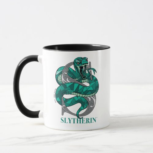 SLYTHERINâ Crosshatched Emblem Mug